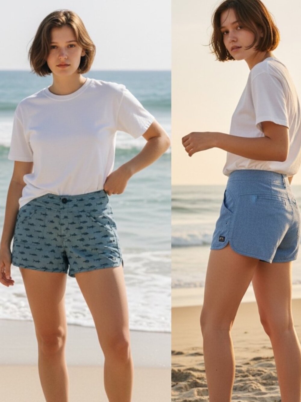 Pelagic Deep Sea Hybrid Short 6 Smoky Blue Water Activated Design